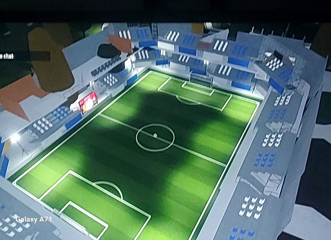 Fotball stadium with vip parking lot